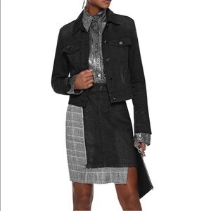Each X other Denim Plaid midi Skirt